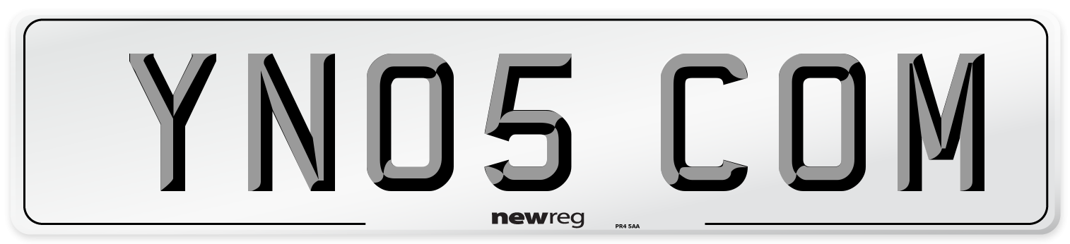 YN05 COM Number Plate from New Reg